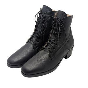 SOLD - NEW Christy Dawn The Dawn Noir Black Leather Boots Size 7
